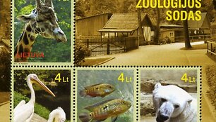 Lietuvos zoologijos sodui skirta pa&scaron;to ženklų serija