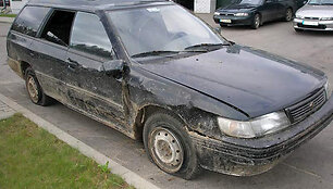 Į Nemuno senvagę įskriejęs automobilis