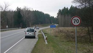 „Slaptas“ Vilniaus policijos automobilis, matuojantis greitį