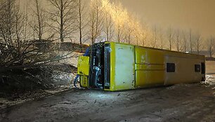 Avarija įvyko visai greta autobusų parko