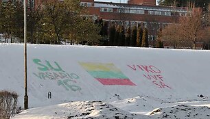 Sveikinimas ant sniego
