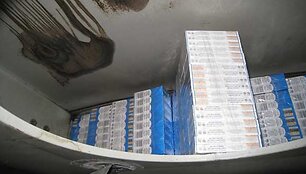 Kontrabandinės cigaretės traukinyje