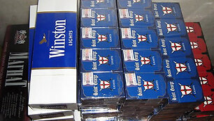 Policijos konfiskuotos cigaretės