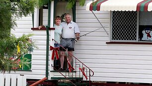 Dėl potvynio Australijoje žmonės priversti palikti savo namus.