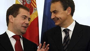 Rusijos prezidentas ir Ispanijos premjeras.
