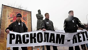 Vienas i&scaron; &bdquo;Na&scaron;i&ldquo; aktyvistų protestų.