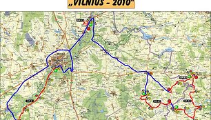 Ralio &bdquo;Vilnius 2010&ldquo; žemėlapis