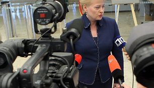 Dalia Grybauskaitė  prieš posėdį.