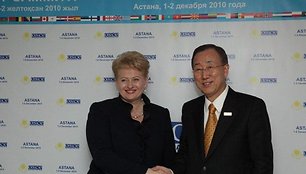 Dalia Grybauskaitė ir Ban Ki Moonu