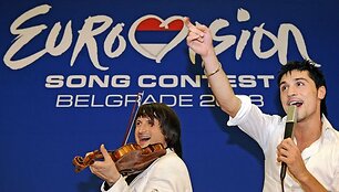 Eurovizijos dainų konkurso 2008 nugalėtojas rusas Dima Bilanas.