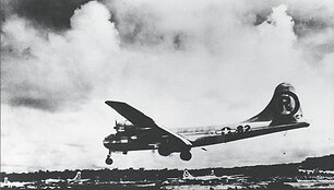 Amerikiečių bombone&scaron;is B29, 1945 m. numetęs bombą ant Hirosimos