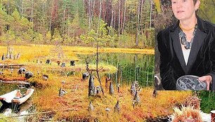 Juodosios keramikos kūriniai gražiai derėjo su rudenėjančia gamta. Dailininkė T.Jankauskaitė įgyvendino ilgus metus puoselėtą svajonę.
