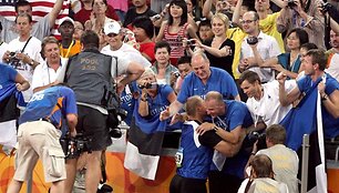 Džiaugsmas tapus olimpiniu čempionu 