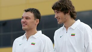 &Scaron;arūnas Jasikevičius ir Simas Jasaitis