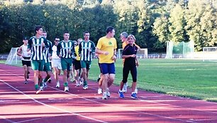 Živilė Balčiūnaitė ir &bdquo;Žalgirio" futbolininkai