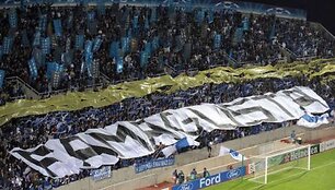 Kipro čempionų sirgaliai komandos žaidimu patenkinti... o prezidentu?