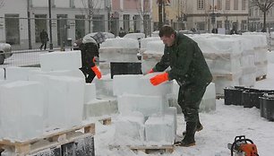 Kuriamos ledo skulptūros