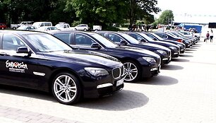 BMW automobilių kolona Diuseldorfe