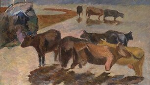 Justinas Vienožinskis. &bdquo;Karvės Antana&scaron;ės ežere&ldquo;. 1943