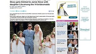 Kate Moss ir Jamie'io Hince vestuvės britų žiniasklaidoje