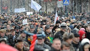 Vilnius, užtvindytas protestuotojų