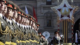 Rusijos karių paradas Maskvos Raudonojoje aik&scaron;tėje