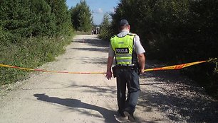 Įvykio vietoje dirba policija.