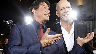 Aktoriai Bruce'as Willisas ir Sylvesteris Stallone