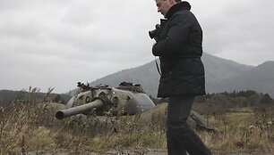 Rusijos prezidentas Dmitrijus Medvedevas pirmadienį lankėsi vienoje i&scaron; Kurilų salų. 