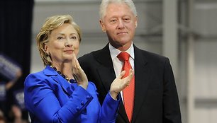 JAV prezidentas Billas Clintonas su žmona Hillary Clinton