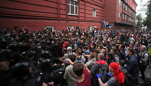 Rusijos opozicija surengė protestą.
