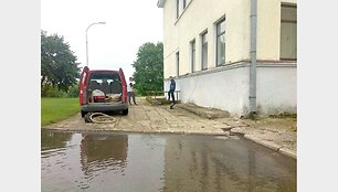 Kėdainiai tvarkosi po liūties. 