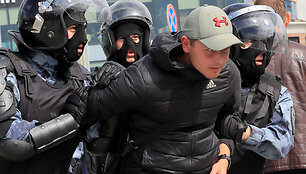 Nesankcionuotas protestas Maskvoje