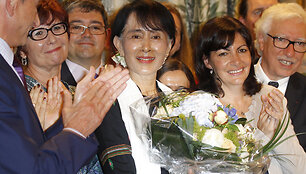 Mianmaro demokratijos &scaron;auklė Aung San Suu Kyi 