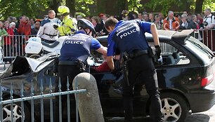 Automobilio vairuotojas ligoninėje mirė.