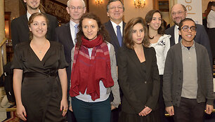 Nobelio taikos premijos įteikime Osle dalyvavo ir lietuvė Guoda Lomantaitė (kairėje). 