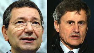 Gianni Alemanno ir Ignazio Marino pozicijos apylygės.