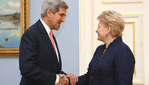 JAV valstybės sekretorius Johnas Kerry susitiko su Dalia Grybauskaite. 