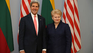 JAV valstybės sekretorius Johnas Kerry susitiko su Dalia Grybauskaite. 
