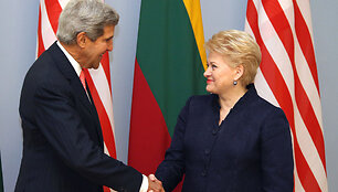 JAV valstybės sekretorius Johnas Kerry susitiko su Dalia Grybauskaite. 