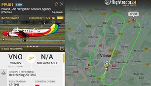 Vilniuje nukritus krovininiam lėktuvui, sureagavo Lenkija: atsiuntė lėktuvą-laboratoriją.