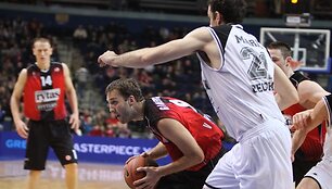 Vilniaus &bdquo;Lietuvos rytas&ldquo; savo aik&scaron;telėje žaidžia ketvirtojo Eurolygos turo rungtynes su Belgrado &bdquo;Partizan&ldquo; krep&scaron;ininkais.