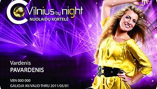 &bdquo;Vilniusbynight&ldquo; nuolaidų kortelė