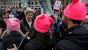 Moterų protestas prie&scaron; D.Trumpą 