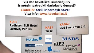 Karjeros galimybių renginys &bdquo;TAVO KELIAS&rsquo;11&rdquo; kviečia TAVE!