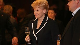 Džiugios nuotaikos D. Grybauskaitės rinkimų &scaron;tabe