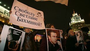 Rusijos piliečiai reikalauja S.Bachminos laisvės.
