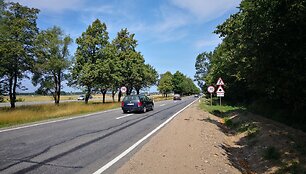 13-asis kelio A13 kilometras, važiuojant į Klaipėdos į Palangą