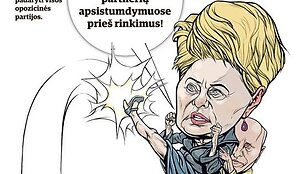 Karikatūra: taikioji prezidentė