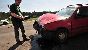 Avarija prie posūkio į Karveliškių kapines, ties Vilniumi